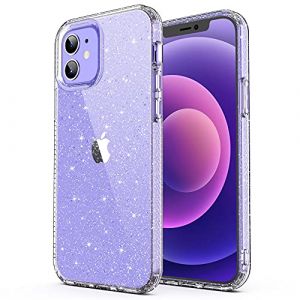 ULAK Coque Compatible avec iPhone 12 Paillettes, Transparente Étui Housse Souple Bumper TPU Protection Antichoc Anti-Rayures Coque Compatible avec iPhone 12/iPhone 12 Pro 6,1 Pouces, Transparente (easyarise, neuf)