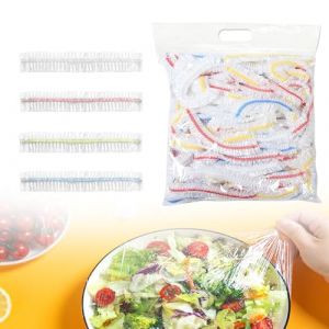 LURNODY 300 Pièces Charlotte Alimentaire Reutilisable, Film Alimentaire Reutilisable - pour Aliments, Sac Conservation Alimentaire Plastique Colorées，Sacs de Conservation Alimentaire en Plastique (BELLANOVA GAETANO STORE, neuf)