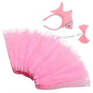 SHERCHPRY Costume De Poisson Pour Garçon Fille Avec Bandeau Et Jupe Déguisement Animal Marin Pour Fêtes Et Jeux De Rôle (Dnna Huang, neuf)