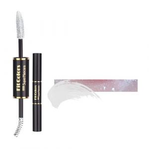 Mascara couleur à double extrémité Waterproof Long Lasting Thick Colour Mascara Eye Makeup (1 BLANC, Taille unique) (Ronghuan Selected, neuf)