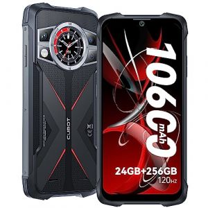 CUBOT Kingkong 9 T&eacute;l&eacute;phone Portable Incassable 2024 Android 14, 6,5 Pouces 120Hz, 24Go+256Go/1TO Extensible, 100MP+32MP, Batterie 10600mAh, Octa-Core 2.2Ghz/NFC/OTG/Face ID/GPS/4G Dual SIM (Smart Mall-EU, neuf)