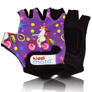 Kiddimoto - Gants Vélo pour Enfant de 2 à 8 Ans, Parfaits pour Les Sports de Plein air, Le Cyclisme, la Trottinette - Licorne - Petite (2-5 Ans) (Kiddimoto Brands, neuf)