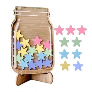 Récompense Star Jar - Pot De Récompense De Étoile | Bocal De Récompense De Salle De Classe | Pots De Comportement Interactifs pour Enseignants Et Étudiants pour Garçons Et Filles pour Enfant (Dubbulon, neuf)