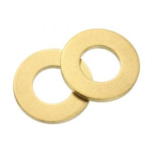 QUARKZMAN Rondelles Metal M14, 4 Pi&egrave;ces 14mm ID x 28mm OD x 2mm Hauteur Rondelles Plates en Laiton, Bagues de Montage pour Vis, Boulons, &Eacute;crous, Accessoires, Charni&egrave;res de Porte (QUARKZMAN, neuf)