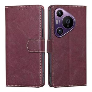 RankOne Coque pour Huawei Pura 70 / Huawei P70 (6.6" inches), Coque Etui Protection Housse Premium en Cuir PU - Rouge (Rankone, neuf)