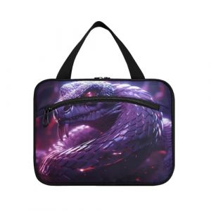 Linnyio Rhinoc&eacute;ros Violet Cool Trousse de Toilette de Voyage Suspendue Maquillage,Grande Capacit&eacute; Pliable Rangement Sacs de Lavage pour Femmes Filles (Linnyio, neuf)