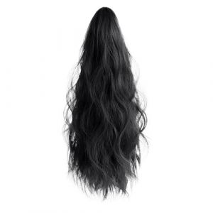 Queue de cheval Postiche Synthèse Naturelle Vague Bouclée Griffe Queue de Cheval Perruque Queue de Cheval Perruque Queue de Cheval Féminine Petites Saisons avec Eau Ondulée Queue de Cheval Extension (yangyanggongsi, neuf)