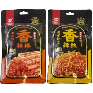 HoolySeek-Coffret Latiao De Snacks Chinois : B&acirc;tonnets Et Lani&egrave;res &Eacute;pic&eacute;s De 62 g - V&eacute;g&eacute;talien, Texture Moelleuse, Sans Gluten, Saveur Authentique Du Sichuan Mala (62 g X 2 sachets) (RuiMeng SHOP, neuf)