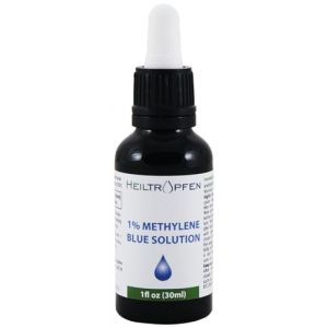 Solution de bleu de méthylène à 1% - 30 ml | Ultra Haute Pureté USP - Testé par un tiers | Sans formaldéhyde | Methylene Blue | Bouteille en verre | Heiltropfen® (Heiltropfen Lab. LLP, neuf)