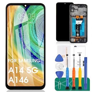 pour Samsung Galaxy A14 5G LCD Display pour Samsung A14 Screen Replacement pour Galaxy A14 Touch Digitizer A146U/A146P Repair Kits with Frame(Black，Not for SM-A146B) (friendlychinese, neuf)