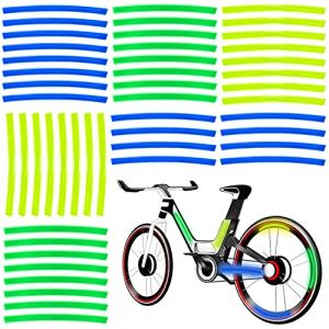 GKZB Autocollants Réfléchissants Stickers Réfléchissants pour Vélo 48 Bandes Sticker Reflechissant Velo pour Vélo, Voiture, Poussette, Buggy, Casque, Moto, Scooter, Jouets (GKZB, neuf)