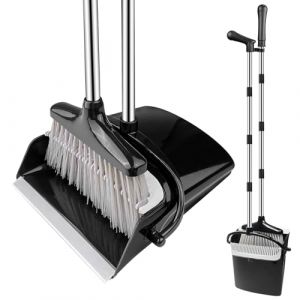 Ghazpmuk Ensemble Balai et Pelle à Poussière, Pelle et Balayette avec Long Manche, Balai Intérieur à Long Manche avec Pelle Verticale, Kit de Balayage, pour Nettoyage, Maison, Cuisine, Bureau (OLTEAN STORE S.R.L., neuf)
