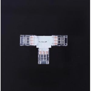 10 connecteurs de barres de lumière à LED, connecteur angulaire de séparateur rapide en forme de T de 3 pins 8mm, pince d'adaptateur sans soudure pour barres de température bicolores SMD (ZHANGSHAOYAYA, neuf)