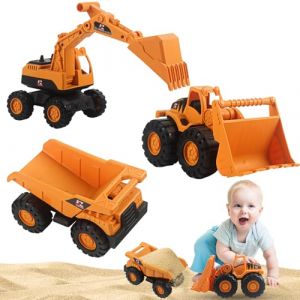 Phlognfy Jouet Sable Pelleteuse Bac à Sable, 3Pcs Enfants Jouet Pelleteuse, avec Camion à Bascule Pelleteuse Tractopelle, pour Fille Garçon Jouet de Plage été (HYX DIRECT, neuf)