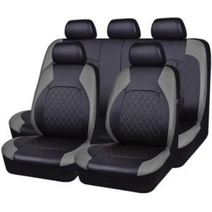YoQIK 9 Pièces Auto Ensembles Housses Siège Universelles pour VW Passat Variant (B9) 2023 2024,Cuir Avant Arrière Coussins Couvre Respirant Imperméable Protections Accessoires,C (suiyueheng, neuf)