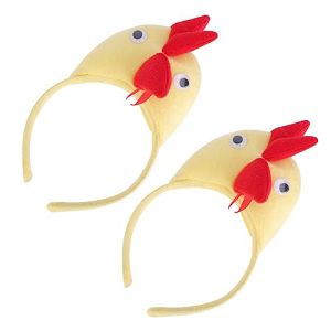 PACKOVE 2 pièces Bandeau Cotton Forme de Poulet de Coq et Poussin pour Déguisement et Fête Accessoire Humoristique pour Adultes (Spring TU, neuf)