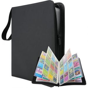 DISTOCK Classeur Carte Pok&eacute;mon Grand Format 9 Poches &ndash; Classeur Pok&eacute;mon en cuir imperm&eacute;able 900 cartes, 50 feuilles (ORION S.R.L., neuf)