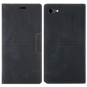OKZone Coque iPhone SE 2020/8/ 7, Etui iPhone SE 2020/iPhone 8/iPhone 7 (4,7 Pouces) [Magn&eacute;tique] TPU Housse Cuir en Cuir PU [Fentes pour Cartes] [Etui &agrave; Rabat] [Pochette de Portefeuille] (Noir) (OKZone Authorization Store, neuf)