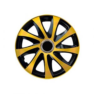 Lot de 4 enjoliveurs Drift Extra - Doré/noir - 16" (EuroElectronics FR, neuf)