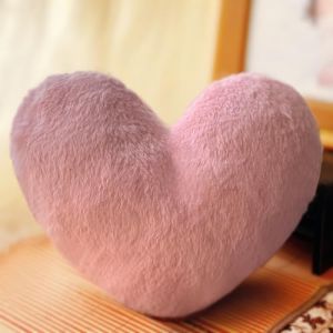 ODIWEN Oreiller Coeur, Coussin en Forme de Cœur, Coussin Décoratif en Forme de Cœur en Peluche, Coussin Décoratif, Chambre d'enfant Coussin Décoratif, Coussins de Canapé en Peluche (Rose) (KaiLiWenDa, neuf)