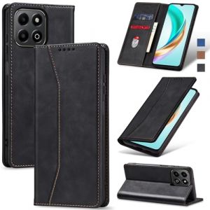 Jasonyu Coque pour Honor X6B/X6A 5G,Housse Etui en Cuir PU Portefeuille [Antichoc] [Magnétique] [Porte Cartes] [Stand Fonction] Flip Coque (Noir) (Jasonyu-FR, neuf)