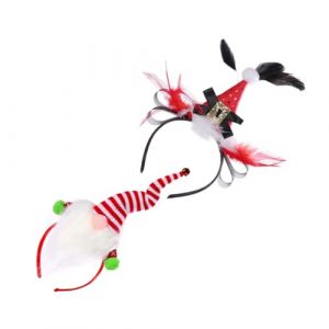 Zerodeko Lot de 2 Bandeaux de No&euml;l Barbe Blanche et Bonnet &agrave; Pique Accessoires Doux et Antid&eacute;rapants pour D&eacute;corations de F&ecirc;te de No&euml;l et Coiffes Festives pour Soir&eacute;es D&eacute;guis&eacute;es et (Joseph Xu, neuf)