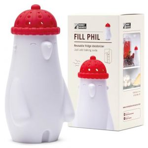 Absorbeur de Odeur pour R&eacute;frig&eacute;rateur Chill Bill - Distributeur Bicarbonate, D&eacute;sodorisant Frigo, Destructeur de Odeurs - Gadgets de Cuisine Amusants. (Fill Phil, 1 unit&eacute; (Lot de 1)) (Monkey Business USA, neuf)