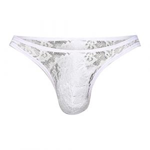 Uwdiohq Offres &eacute;clair String en Dentelle pour Hommes Culotte de Sexe Culotte en T Transparente pour Hommes sous-v&ecirc;tements Slips Hommes sous Slip De Vaisselle Vente d&eacute;stockage (Uwdiohq, neuf)