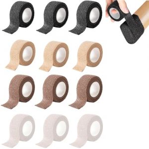 YanBous Lot de 12 rouleaux de patins en feutre autocollants 2,5 cm de large、 Antidérapants Pour chaises, meubles, chaises Pour éliminer les bruits et les rayures-Noir 、marron、couleur de peau et blanc (YANSIYA SARL, neuf)