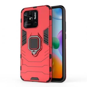 Max Power Digital Coque pour Xiaomi Redmi 10C Housse Antichoc avec Anneau Rotatif Aimant Etui Magn&eacute;tique Rigide Dure Armure Bague Support Armure Renforc&eacute;e (Xiaomi Redmi 10C, Rouge) (Max Power Digital, neuf)