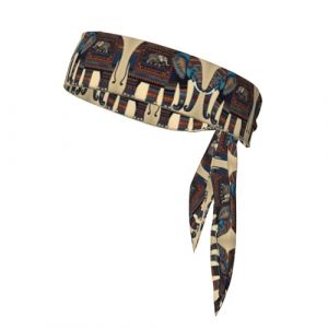 YQxwJL Bandeaux à nouer avec imprimé éléphant aztèque pour homme et femme, bandanas réglables pour le sport (lishshpuzi2023, neuf)