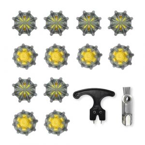 Lot de 12 Crampons de Golf, Crampons pour Chaussures de Golf de Rechange avec Brosse de Nettoyage et Outils de Remplacement. (YuanYuManTang, neuf)