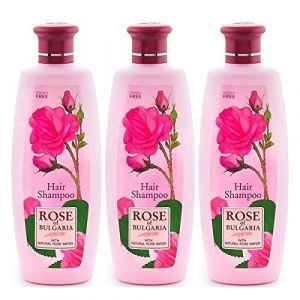 BioFresh Rose of Bulgaria Shampooing pour tous types de cheveux &agrave; l'eau de rose 3 x 330 ml (Nikilko2017, neuf)