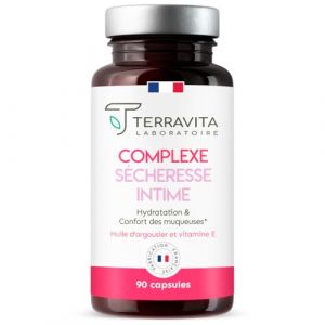 Complexe Sécheresse Intime | Huile d’Argousier riche en Oméga 7 + Vitamine E | Hydratation Profonde et Confort de la Peau, des Yeux et des Muqueuses | 90 Capsules Vegan | Made in France | Terravita (Laboratoire Terravita, neuf)