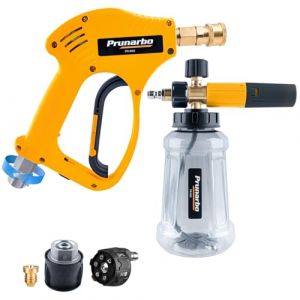 Prunarbo Pistolet Haute Pression et Canon &agrave; Mousse Raccord Rapide 1/4 "- 6 en 1 Embouts de Buses Lavage Voiture, Adaptateur Compatible avec Karcher K2- K7 (PR-M02-A) (Prunarbo, neuf)