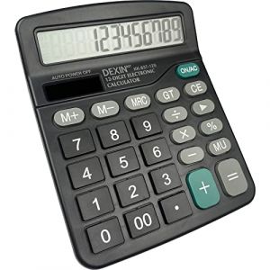 Newaner Calculatrice, Calculette de Bureau Solaire Grand Écran LCD à 12 Chiffres, Mini Calculatrice Fonction Standard pour Bureau, Maison et École, Calculatrice de Bureau avec Grands Boutons, Nior (FA-RI, neuf)