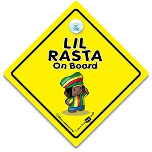 Petit Rasta, Lil Rasta On Board Autocollant Voiture, Panneau De bébé, Signe BébéÀ Bord, à Décalque, Sticker, Reggae Rastafarien à bord (iwantthatsigncom, neuf)