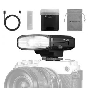 K&F CONCEPT Mini Camera Speedlite, GN12 2000mAh Flash Pleine Puissance avec 8 Niveaux de Puissance, Mini Camera Flash S1/S2 Speedlite avec diffuseur pour appareils Photo Nikon, Canon, Fuji, Panasonic (K&F Concept-FR, neuf)
