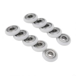 ZiStarlilife Lot de 10 roulettes de rechange pour porte coulissante en verre ou paroi de douche, r&eacute;glable vers le haut et vers le bas, pas de bruit et glisse en douceur (19 mm) (Zhixingli, neuf)