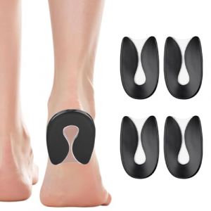 JEYORZY 2 Paires Talonnettes en Gel, Talonnettes Gel Talon Coussin, Epine Calcaneenne Silicone Talonette, Soulage Douleurs Pieds Semelle Talon, Schwarz (Wacicy EU, neuf)