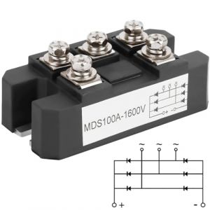 DAOKAI MDS100A Redresseur 1600V Pont redresseur &agrave; diodes triphas&eacute; haute puissance Module de diode AD &agrave; DC pleine onde Convertisseur AC DC Performance stable de conversion de puissance (DAOKAI EU, neuf)