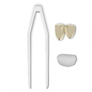 Dents en Or, Dents en Argent, Orthèse de Dents de Placage, Hip Hop, Grillz pour Hommes et Femmes, Grilles Hip Hop Amovibles pour Vos Dents, Dents en Métal Grillz(Or) (Semme-eu, neuf)
