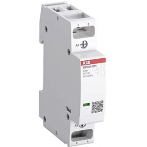 ABB | Contacteur 1 Module ABB ESB20-20N-06 | Contacteur du rail 2P 20A 2NA Bobine 230Volts AC/DC | 18x85x65mm | Durabilité mécanique: 1000000 cycle (Rasmacor✅, neuf)