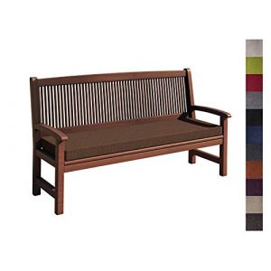 sunnypillow Coussin pour Banc de Jardin 100 x 40 x 5 cm plusieures Tailles et Couleurs à Choisir Assise Confortable pour Banc de terrasse/Balcon/Banquette/Galette de Chaise Brun (Globix24, neuf)