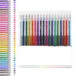 12 Pi&egrave;ces Stylo Gel Paillette, Stylos &agrave; Encre Gel Paillet&eacute;e, Feutres de Coloriage Glitter, 12 Couleurs Stylos &agrave; Bille &agrave; Encre Gel Pointe 1,0 Mm pour Livres, Travaux et Croquis Manuels (36 couleurs) (orienrace, neuf)