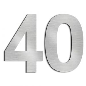 nanlyiau 2pc 3in/7.5cm Numero maison Num&eacute;ros de maison numero maisonchiffres de boite aux lettres numero maison design en acier inoxydable 304 massif(3in number 40) (nanly, neuf)