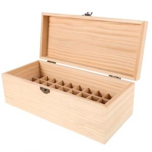 Housoutil Coffret en Bois de Pin 40 Compartiments pour Rangement Huiles Essentielles Support Compact pour Pr&eacute;sentation et Organisation Maison Spa Vernis Ongles Beaut&eacute; (Entertainment First, neuf)