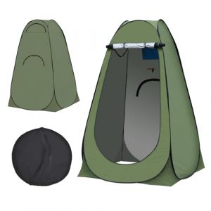 TUKAILAI Tente de Toilette Pop Up Camping Anti-UV, Tente de Douche Portable pour Plage Pêche Randonnée Bain L'extérieur, avec Un Sac de Transport 120 x 120 x 190 cm, Vert (TUKAILAI, neuf)