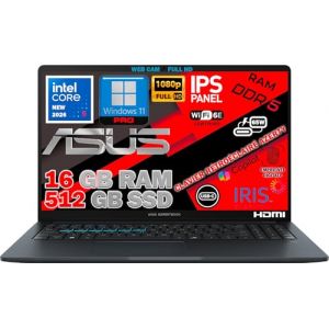 ASUS Ordinateur ExpertBook Portable Intel Core 5 120U 14 G&eacute;n 12 C&oelig;urs, RAM 16Go DDR5, SSD 512 Go (2x256), 15.6" FHD IPS, WiFi 6E, Webcam, Acc&egrave;s Biom&eacute;trique, Clavier AZERTY R&eacute;tro&eacute;clair&eacute;, Win 11 Pro, IA (WorkBox, neuf)