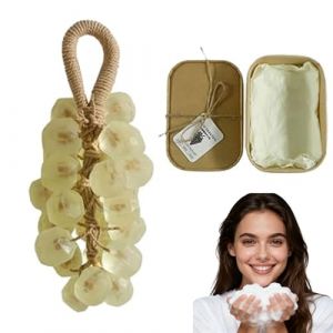 Savon de raisin de cristal, savon de raisin sur une corde, personnalis&eacute; original fait &agrave; la main, savon nettoyant doux, peau lisse, lavage des mains et bain, douche de la peau d'hygi&egrave;ne (Jasmine) (DiCha-FR, neuf)
